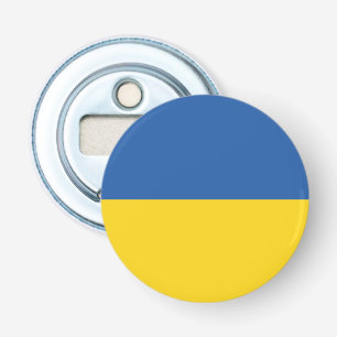 Flag of Ukraine Button Bottle Opener