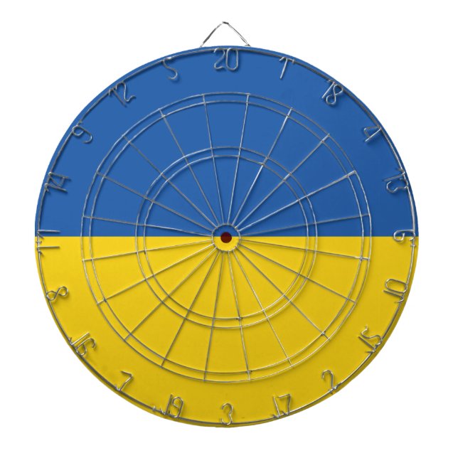 Flag of Ukraine Button Dartboard (Front)