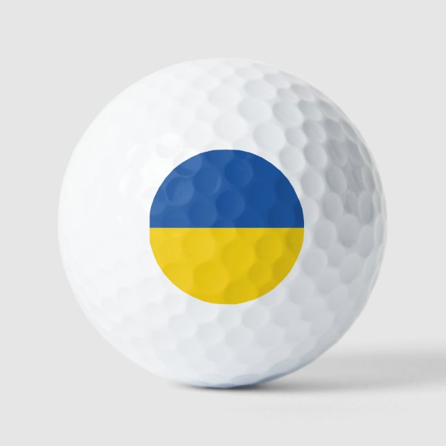 Flag of Ukraine Button Golf Balls (Front)