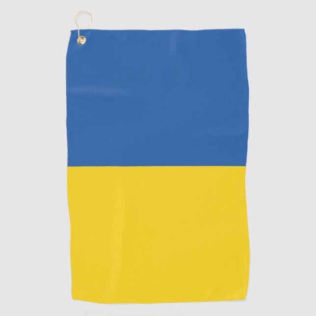 Flag of Ukraine Button Golf Towel (Front)