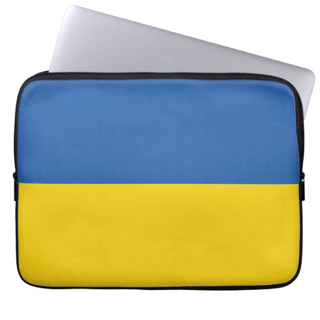 Flag of Ukraine Button Laptop Sleeve (Front)