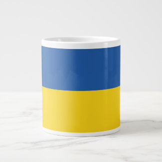 Flag of Ukraine Button Large Coffee Mug