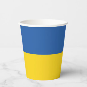Flag of Ukraine Button Paper Cups