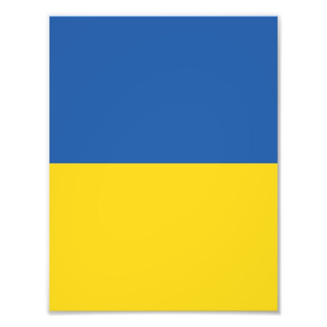 Flag of Ukraine Button Photo Print (Front)