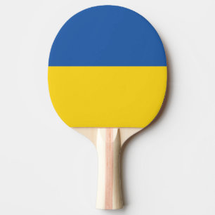Flag of Ukraine Button Ping Pong Paddle