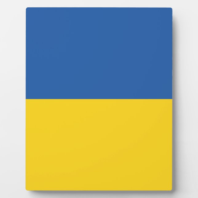 Flag of Ukraine Button Plaque (Front)