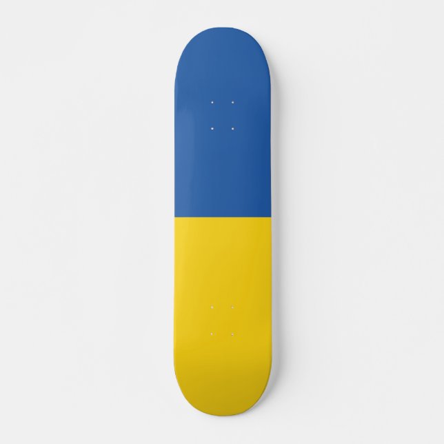 Flag of Ukraine Button Skateboard (Front)
