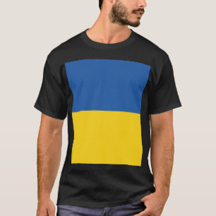Flag of Ukraine Button T-Shirt