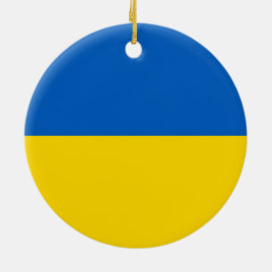 Flag of Ukraine Ceramic Ornament