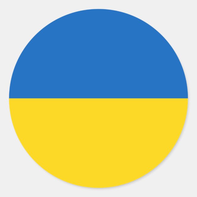 Flag of Ukraine Classic Round Sticker (Front)