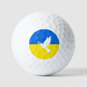 Flag of Ukraine - Dove of Peace - Freedom - Peace  Golf Balls
