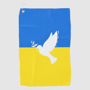 Flag of Ukraine - Dove of Peace - Freedom - Peace  Golf Towel