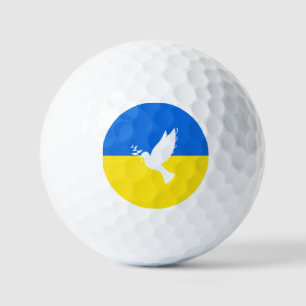 Flag of Ukraine Golf Balls Dove of Peace - Freedom