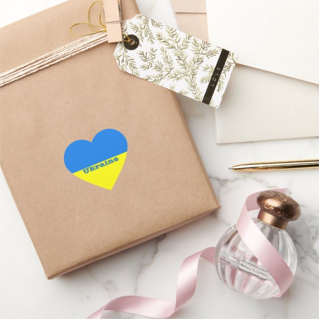 Flag of Ukraine Heart Sticker (Gifting)