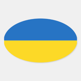 Flag of Ukraine Oval Sticker