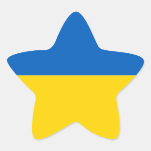 Flag of Ukraine Star Sticker