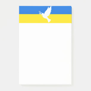 Flag of Ukraine Sticky Notes Dove of Peace