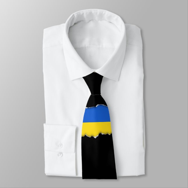 Flag of Ukraine Tie (Tied)