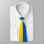 Flag of Ukraine Tie<br><div class="desc">Modern and minimal Flag of Ukraine blue and yellow neck tie. This is fully customizable: create your own unique gift easily choosing any colour, adding text, photo, clipart and graphic design elements. Add a stylish text message in any font and make your own typography design, or leave it as it...</div>