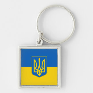 Flag of Ukraine Trident Keychain