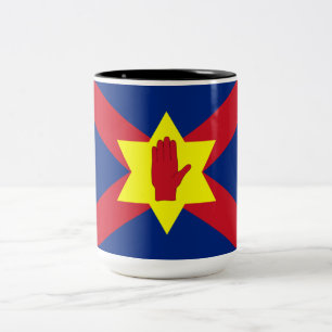 Flag of Ulster Nation (Northern Ireland) Two-Tone Coffee Mug