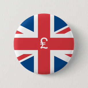 Flag of United Kingdom of The Great Britain 2 Inch Round Button