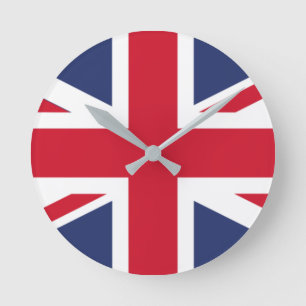 Flag of United Kingdom Round Clock