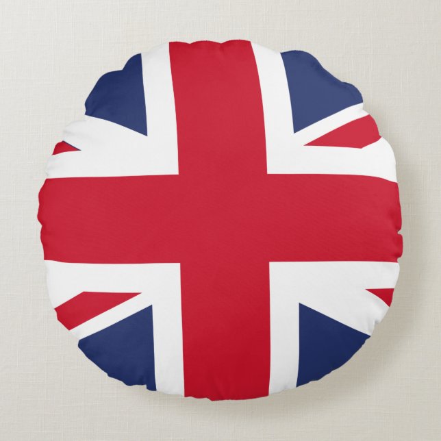 Flag of United Kingdom Round Pillow (Front)