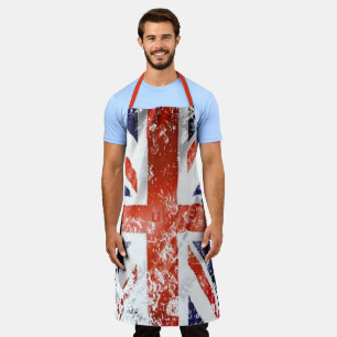 Flag of United Kingdom, Vintage British Flag Chef Apron