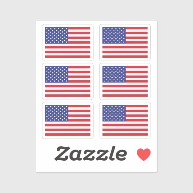 Flag of United States Collection pack of 6 (Sheet)