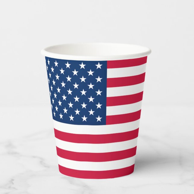 Flag Of United States Of America Paper Cups (Front)