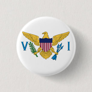 Flag of US Virgin Islands 1 Inch Round Button