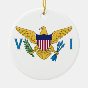 Flag of US Virgin Islands Ceramic Ornament