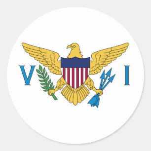 Flag of US Virgin Islands Classic Round Sticker