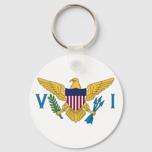 Flag of US Virgin Islands Keychain