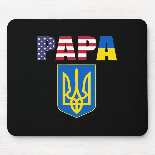 Flag Of Usa And Flag Of Ukraine  Mouse Pad (Front)