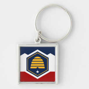 Flag of Utah (Beehive Flag) Keychain