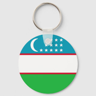 Flag of Uzbekistan Keychain