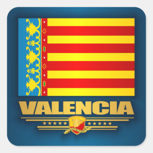 Flag of Valencia Square Sticker