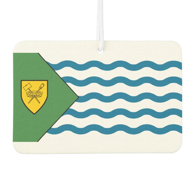 Flag of Vancouver, British Columbia Button Air Freshener (Front)