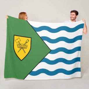 Flag of Vancouver (British Columbia, Canada) Fleece Blanket