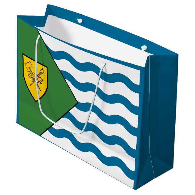 Flag of Vancouver, British Columbia Large Gift Bag (Front Angled)