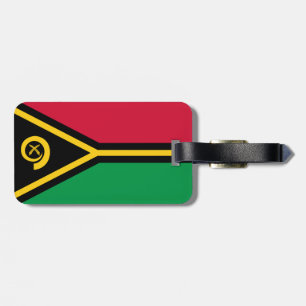Flag of Vanuatu Luggage Tag w/ leather strap