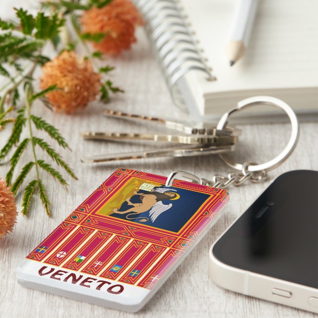 Flag of Veneto (Italy) Keychain (Front Right)