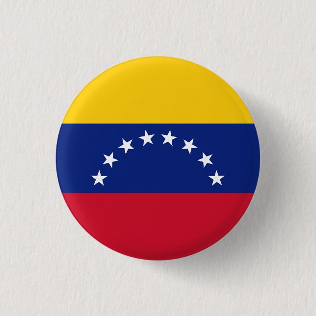Flag of Venezuela 1 Inch Round Button (Front)