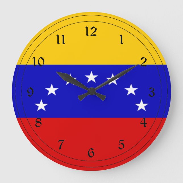 Flag of Venezuela Large Clock (Front)