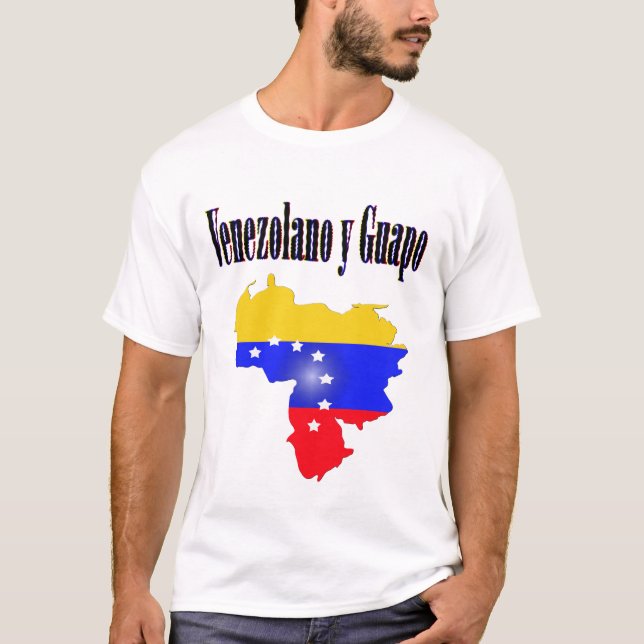 Flag of Venezuela tricolor typography T-Shirt (Front)