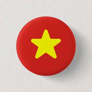 Flag of Vietnam 1 Inch Round Button
