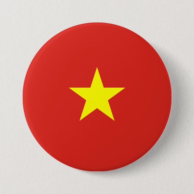 Flag of Vietnam 3 Inch Round Button (Front)