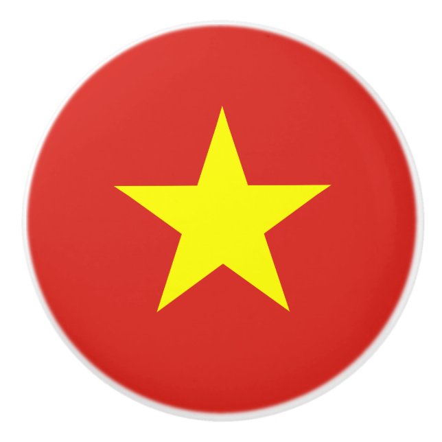 Flag of Vietnam Ceramic Knob (Front)